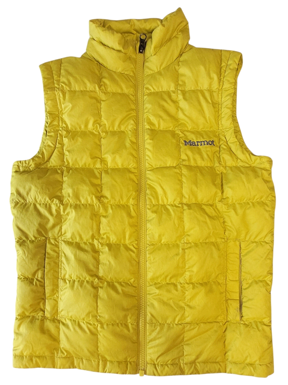MARMOT Yellow Quilted Down Vest, SIZE M (BOYS/KIDS) - Picture 2 of 8